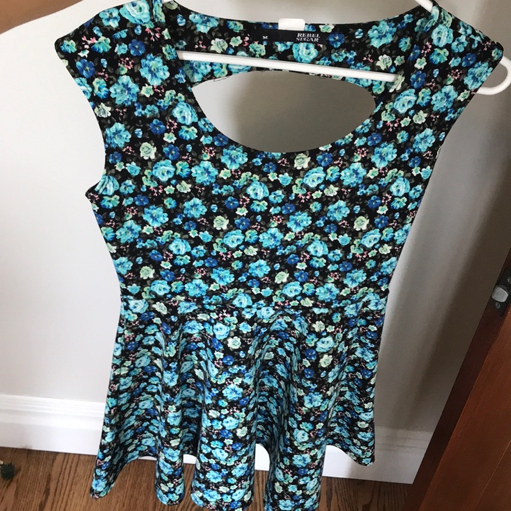 Blue floral dress